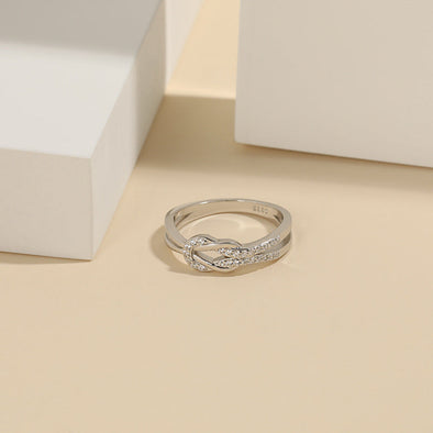 Simple Infinity Sterling Silver Wedding Band