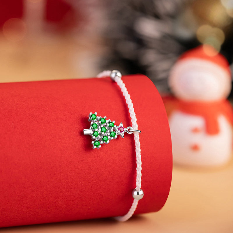 Christmas Tree 925 Sterling Silver Bracelet