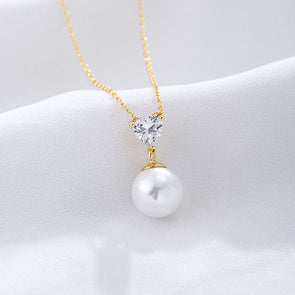 Sterling Silver Pearl Necklace For Mom