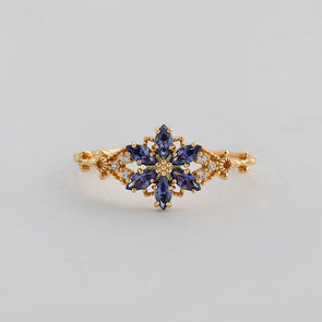Flower Deaign 14K Gold Plated Ring