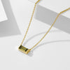Simple design 925 Sterling Silver birth stone necklace