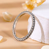 Unique Black Moissanite Eternity 18k White Gold Plated Wedding Band