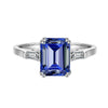 Unique Three Stone 2.5ct Tanzanite Blue Engagement Ring