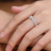 Sweet Four Leaf Clover Design Wedding Band