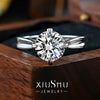 Classic Round Cut 4 Prong in Sterling Silver Engagement Ring