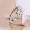 2.5 Ct Oval Cut Moissanite White Gold Wedding Band