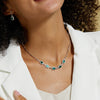 Luxury Emerald Green White Gold Plated Necklace