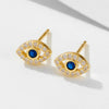 Evil Eye Sterling Silver Stud Earrings