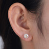 Heart Natural Pearls Sterling Silver Stud Earrings
