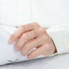 Simple Wave Design Rose Golden Tone Wedding Band