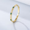 Simple Mutil-color Sterling Silver Wedding Band