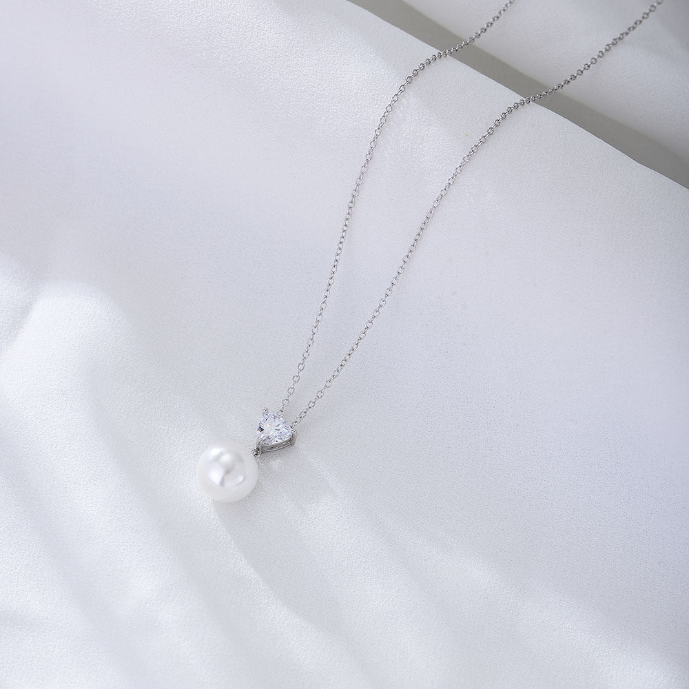 Sterling Silver Pearl Necklace For Mom
