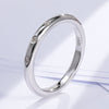Classic Moissanite 18k White Gold Plated Wedding Band