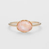 Classic Natural Strawberry Crystal Sterling Silver Ring