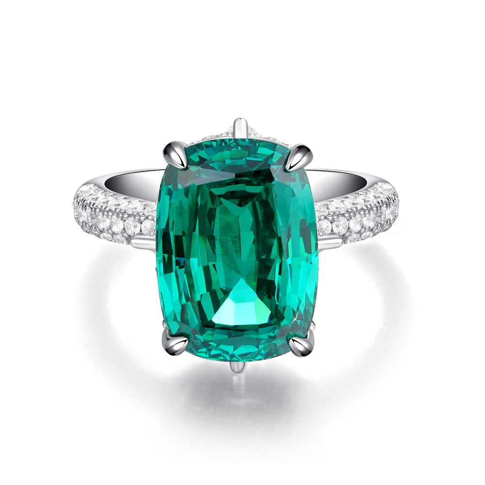 Green Collection Engagement Ring in Sterling Silver
