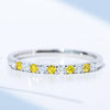 Two Tone Design 18k White Gold Plated Wedding Band