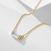 Simple design 925 Sterling Silver birth stone necklace