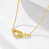 Heart and Infinity Design Silver Necklace