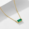 Simple design 925 Sterling Silver birth stone necklace