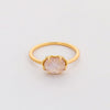 Classic Natural Strawberry Crystal Sterling Silver Ring