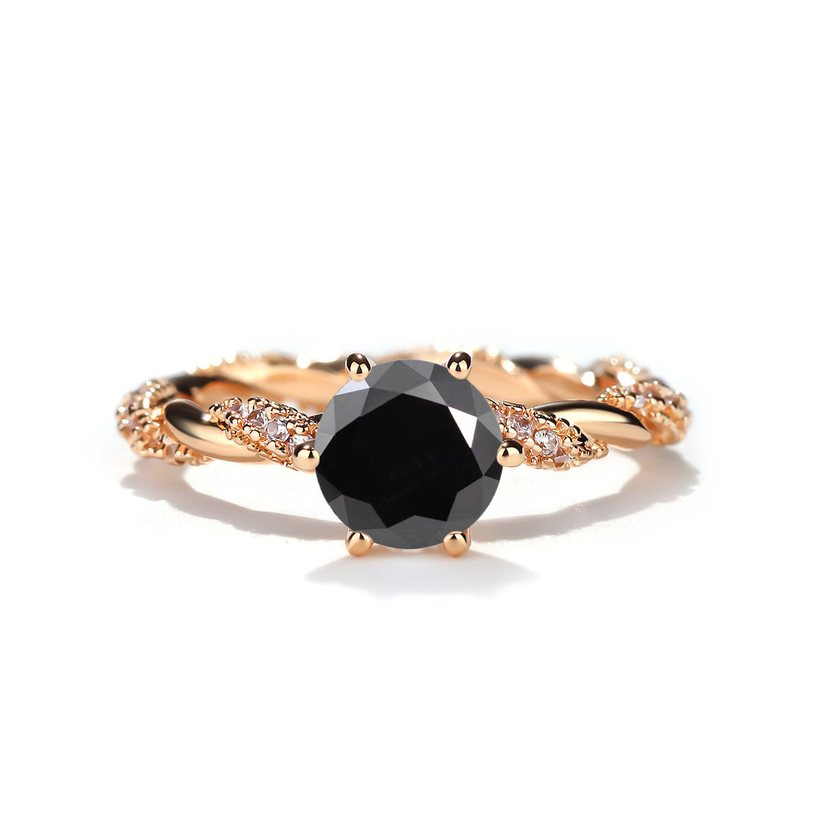 1 Carat Moissanite Twist Engagement Ring in Sterling Silver