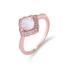 Natural Rose Quartz 925 Sterling Silver Ring