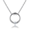 Circle Sterling Silver Pendant Necklace