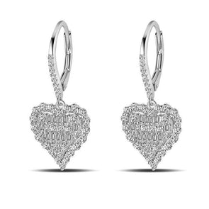 Heart Halo Drop Earrings