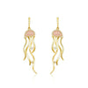 Cute Jellyfish Drop Earrings in Sterling Silver