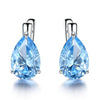 Drop Topaz Stud Earrings