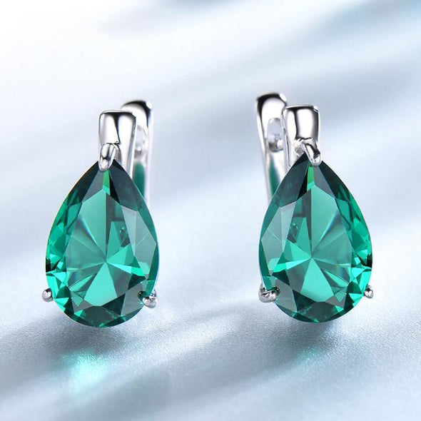 Drop Topaz Stud Earrings