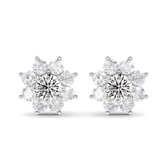 Flower Design Stud Earrings