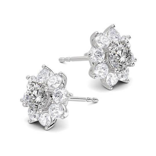 Flower Design Stud Earrings