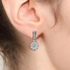 3.5CT Round Cut 925 Sterling Silver Drop Earrings