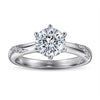 6 Prong Sterling Silver Solitaire Ring