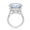 8.0ct Sterling Silver Solitaire Engagement Ring