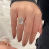 6.0 CT. Emerald Cut Sterling Silver Solitaire Ring