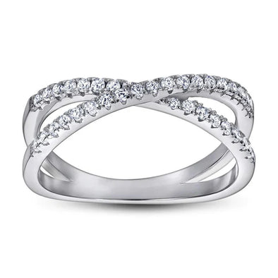 Half Eternity Interweave Stackable Ring