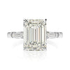 Classic Three Stone Emerald Cut Engagement Ring