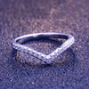 Curved Half Eternity Sterling Silver Wedding Band