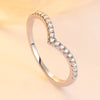 Curved Half Eternity Sterling Silver Wedding Band