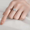 Luxury 1.2 Carat D Round Cut Color Moissanite Sterling Silver Ring