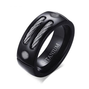 Fashion Design Titanium Black Men's Band