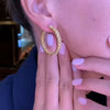 Gorgeous Cushion Cut Yellow Hoop Ear Clip Earrings