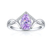 Pear Cut Twisted band Engagement Ring  (Multi Color Available)