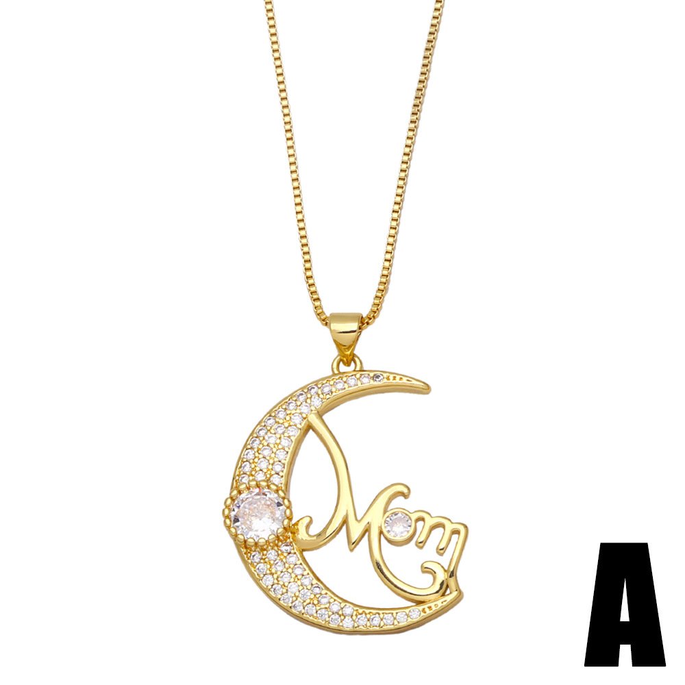 Vintage 'Mother's Day' Golden Tone Pendant Necklace