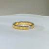 Grosgrain Design Golden Tone Wedding Band