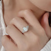 Oval Shape Opal Sterling Silver Engagement Ring