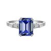 Unique Three Stone 2.5ct Tanzanite Blue Engagement Ring