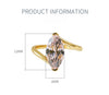 Simple Pink Marquise Cut Gold Plated Engagement Ring